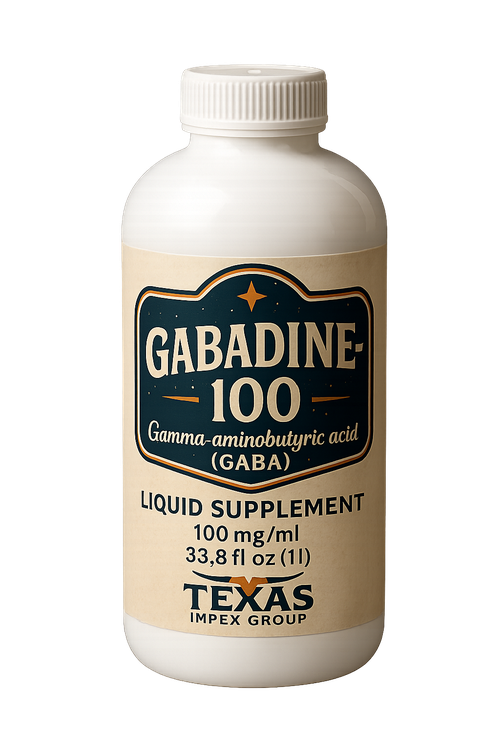 Gabadine-100 Liquid Supplement Bottle (Gamma-aminobutyric acid)
